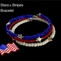 Patriotic - Stars & Stripes Wrap Bracelet