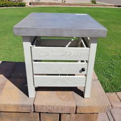 Outdoor End Table/Plant Stand/ Fire Pit Propane Tank Holder