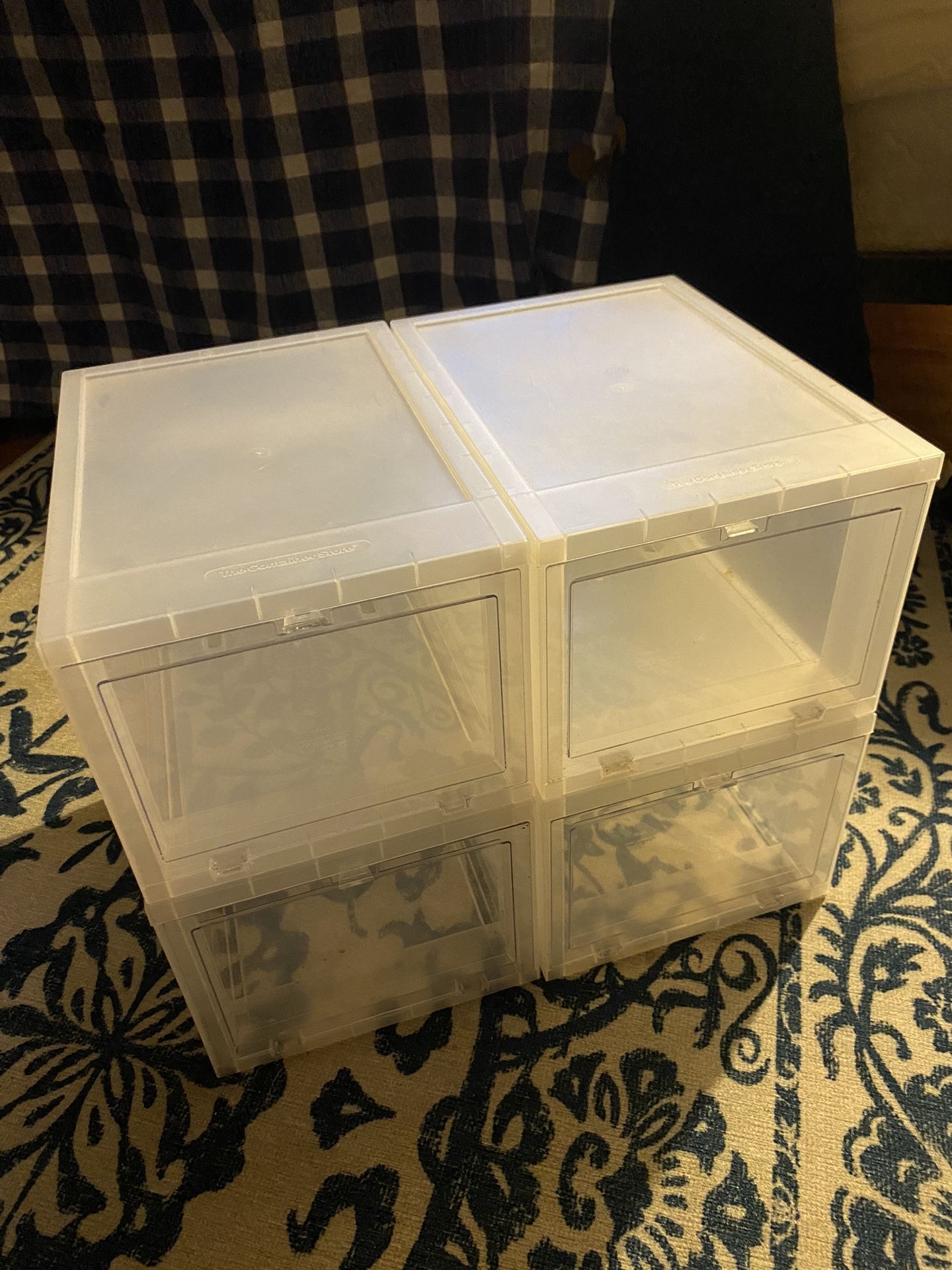 Clear Boxes And Shoe Rack
