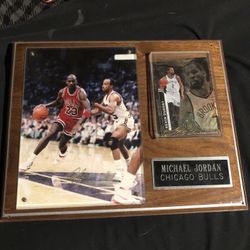 Micheal jordan wooden plaque 