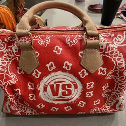 Valley Forever Mini Duffel Bag 💼 Red Leather 