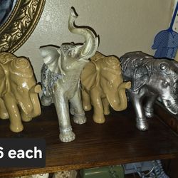 Elephant decor lightweight. $6 each 
 Not ceramic
Pick up in Harlingen, I live near Walmart
Antiques and Telephones 