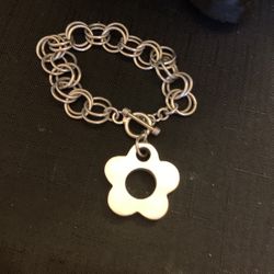 Silver tone bracelet