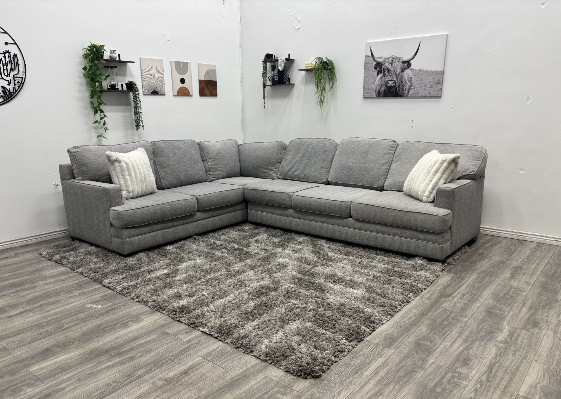 Grey Sectional Couch - Free Delivery