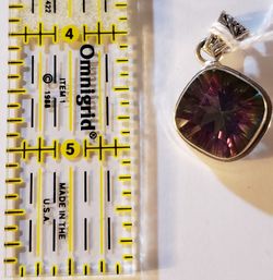 Genuine amethyst sterling pendant NWOT