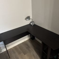 Like New Corner Desk With Side Storage