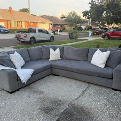 Free Delivery - Gray American Signature Furniture Sectional/Couch