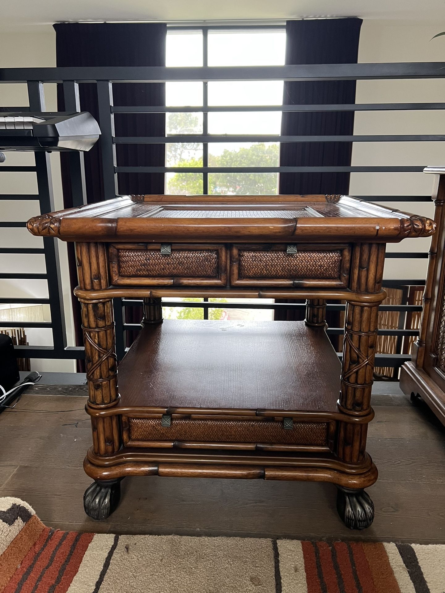 Set Of Two Wooden End Tables