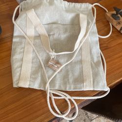 Cortton Backpack Drawstring Travel Extra. NEW