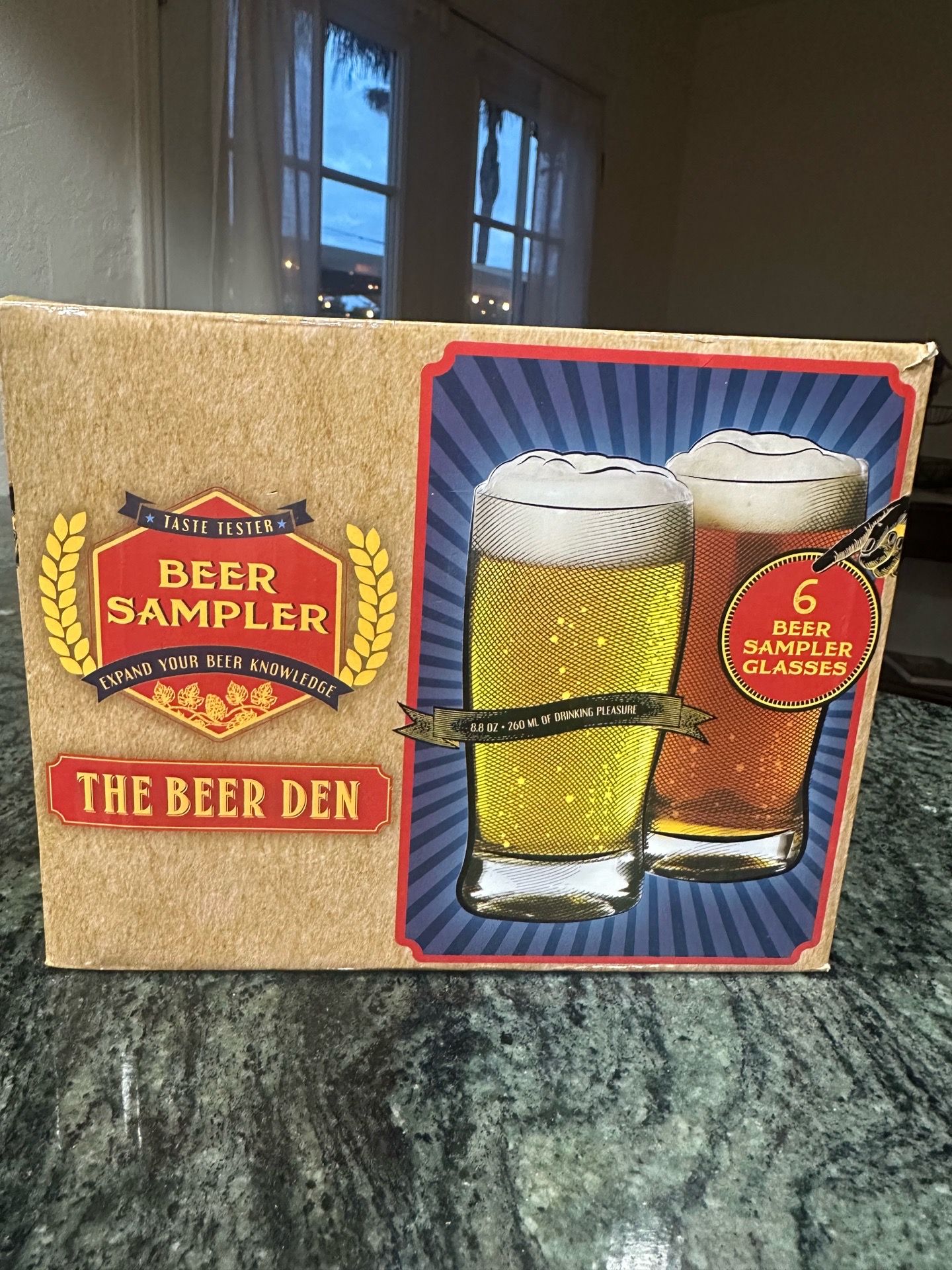 6 Beer Sampler Glasses