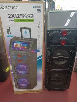 Touch Screen loud karaoke 🎤 Bluetooth party speaker by iqsound.  Free 🎤.  Brand new