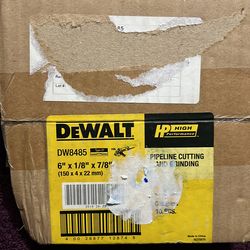 New DeWalt 6” x 1/8 x 7/8 Grinding Wheels Box 10 PCS