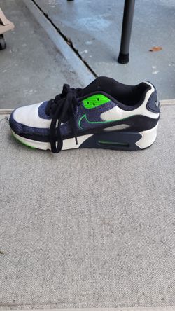 Air Max 90 Leather SE GS 'Black Scream Green