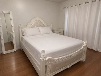White bed frame