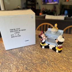 Disney Cookie Jar Mickey Minnie Pluto Oven Scene Ceramic Jar 1990s HTF Rare