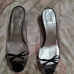 Stuart Weitzman Clear Wedge Shoes