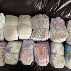 New Diapers And Training Pants, Size 5-6, around 70-80 total $25 for all