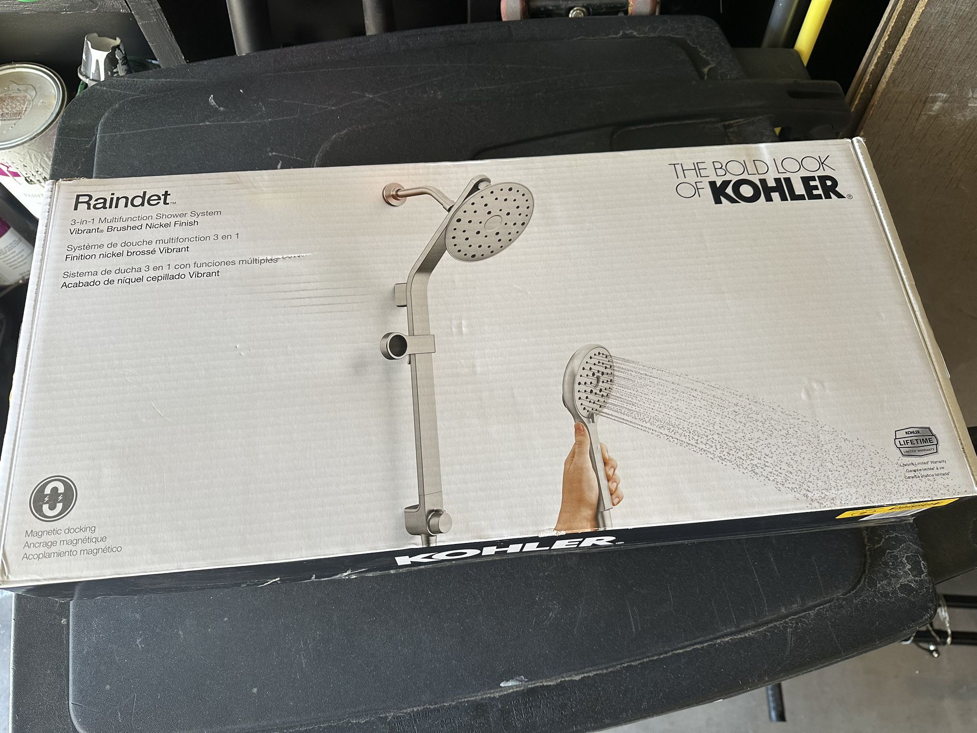 KOHLER Raindet 3-in-1 Multifunction Shower System - Brushed Nickel (R26089-G-BN)