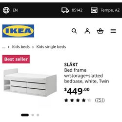 IKEA SLAKT  twin bed (no mattress) $100