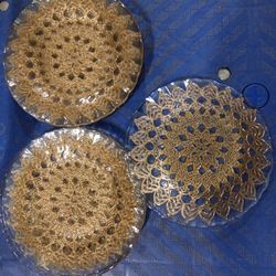 Artistic Accents Laced Gold Salad Plates