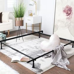 Queen, Full Or Twin  Size Adjustable frame Bed Frame, Metal Bed Railings, Bedroom Mattress Furniture Base 