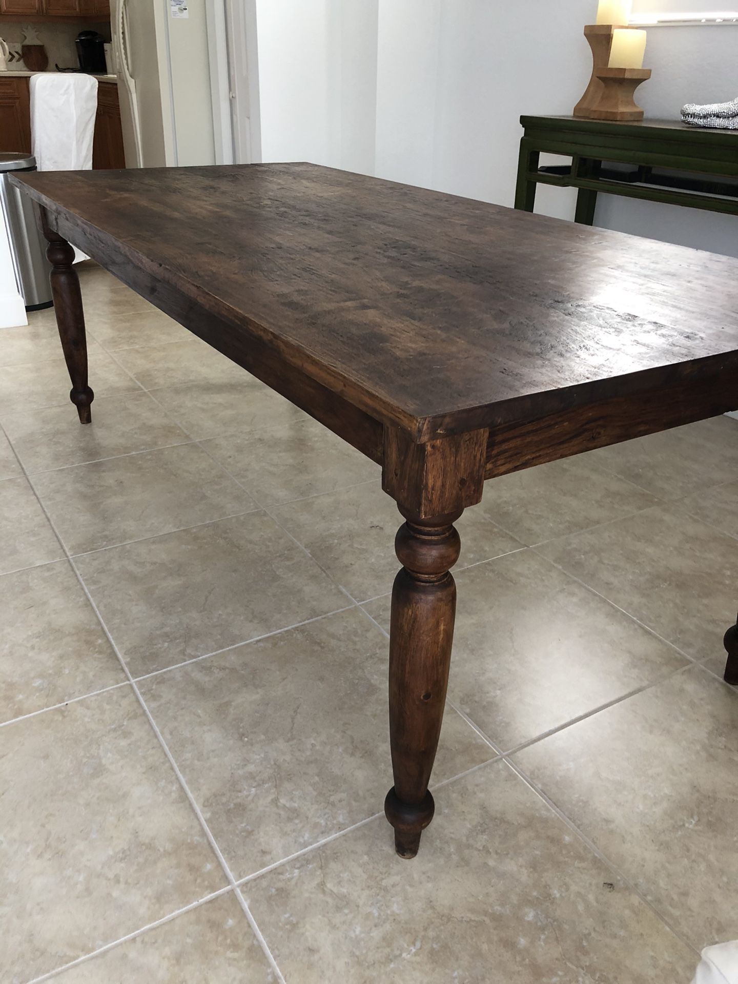 Beautiful solid wood crate and barrel dining table