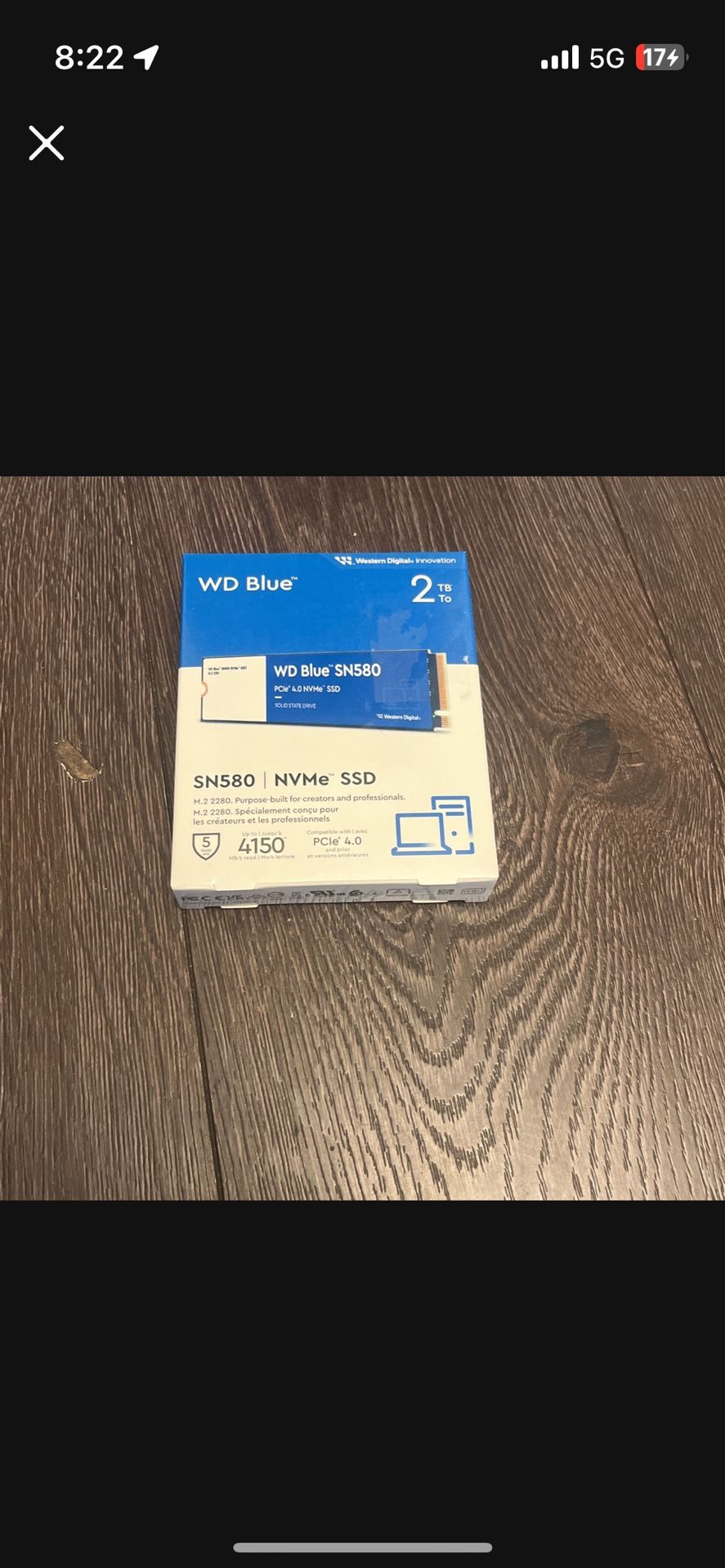 WD Blue SN580 2TB Solid State Drive Brand New Sealed 