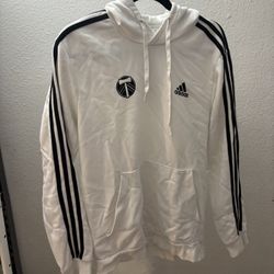 Adidas Portland Timbers White Hoodie Size Medium