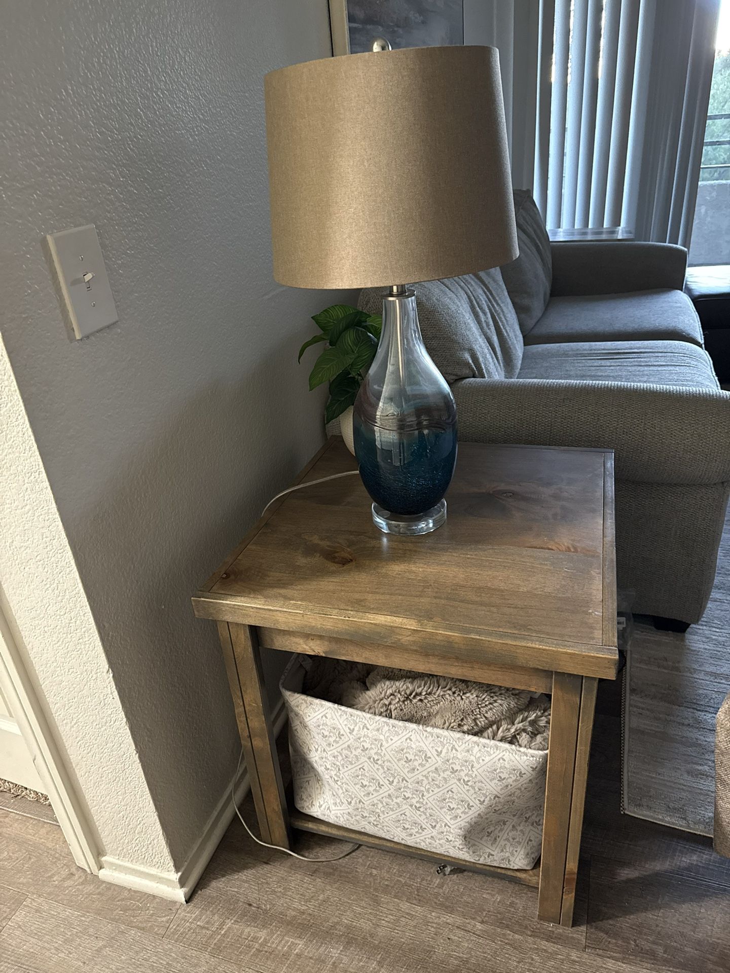 End Table And Lamp