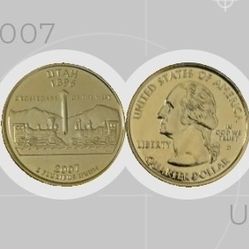 2007 Utah 24 Karat Gold Quarter - D - MS - 66