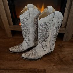 Women’s Corral White Cowboy Boots 