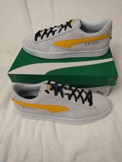 Mens Puma BMW motorsports suede silver/tangerine