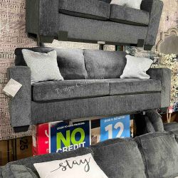 SOFA AND LOVESEAT SET, 2 PCS LIVING ROOM SET, COUCHES -NEW-