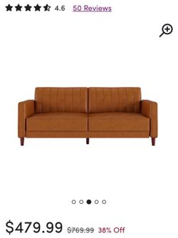 Faux Leather Couch