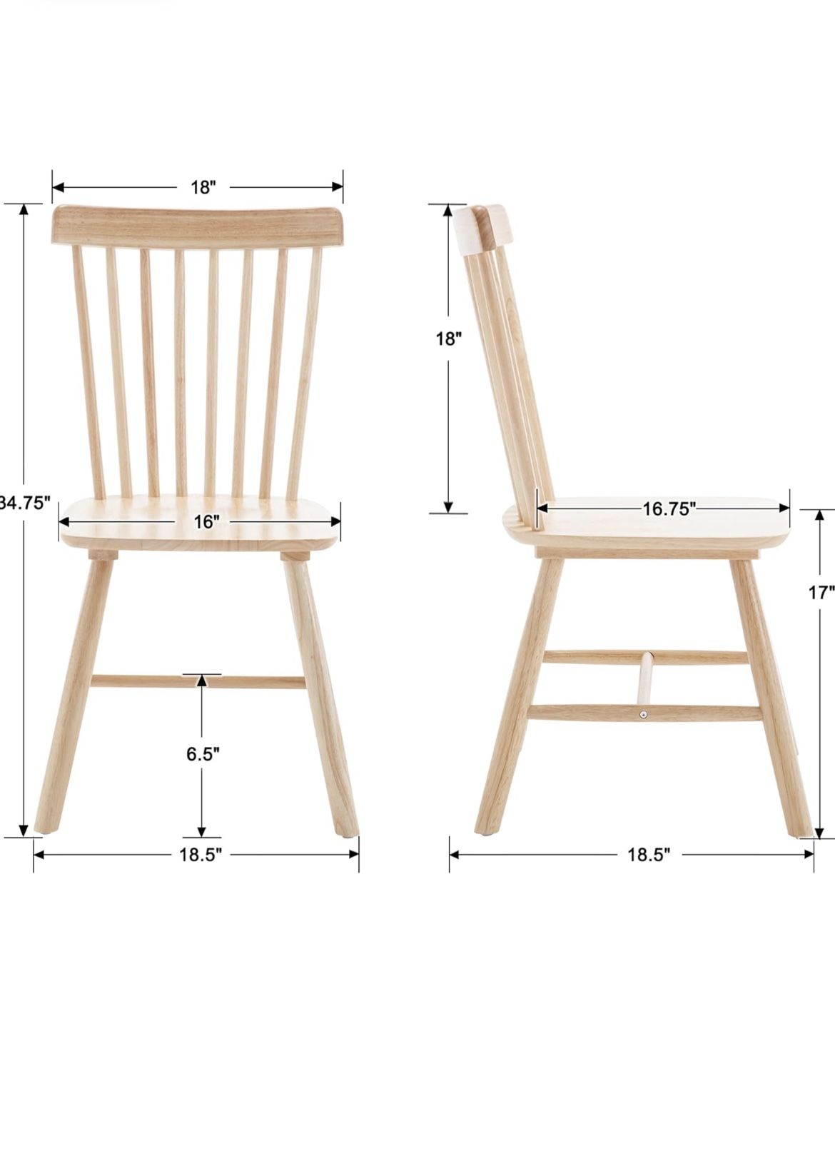 Farmhouse Wooden Dining Chairs