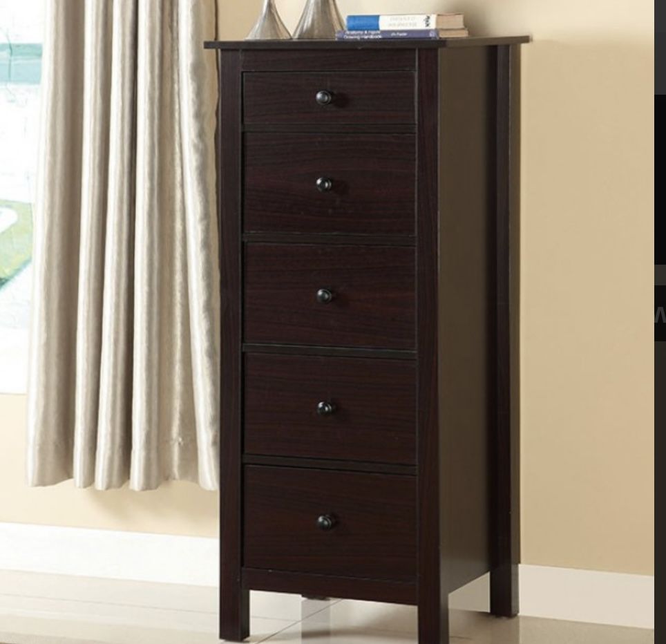 Compact five drawer chest, Storage Cabinet, new 