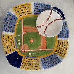 Baseball Chips And Dip Bowl 