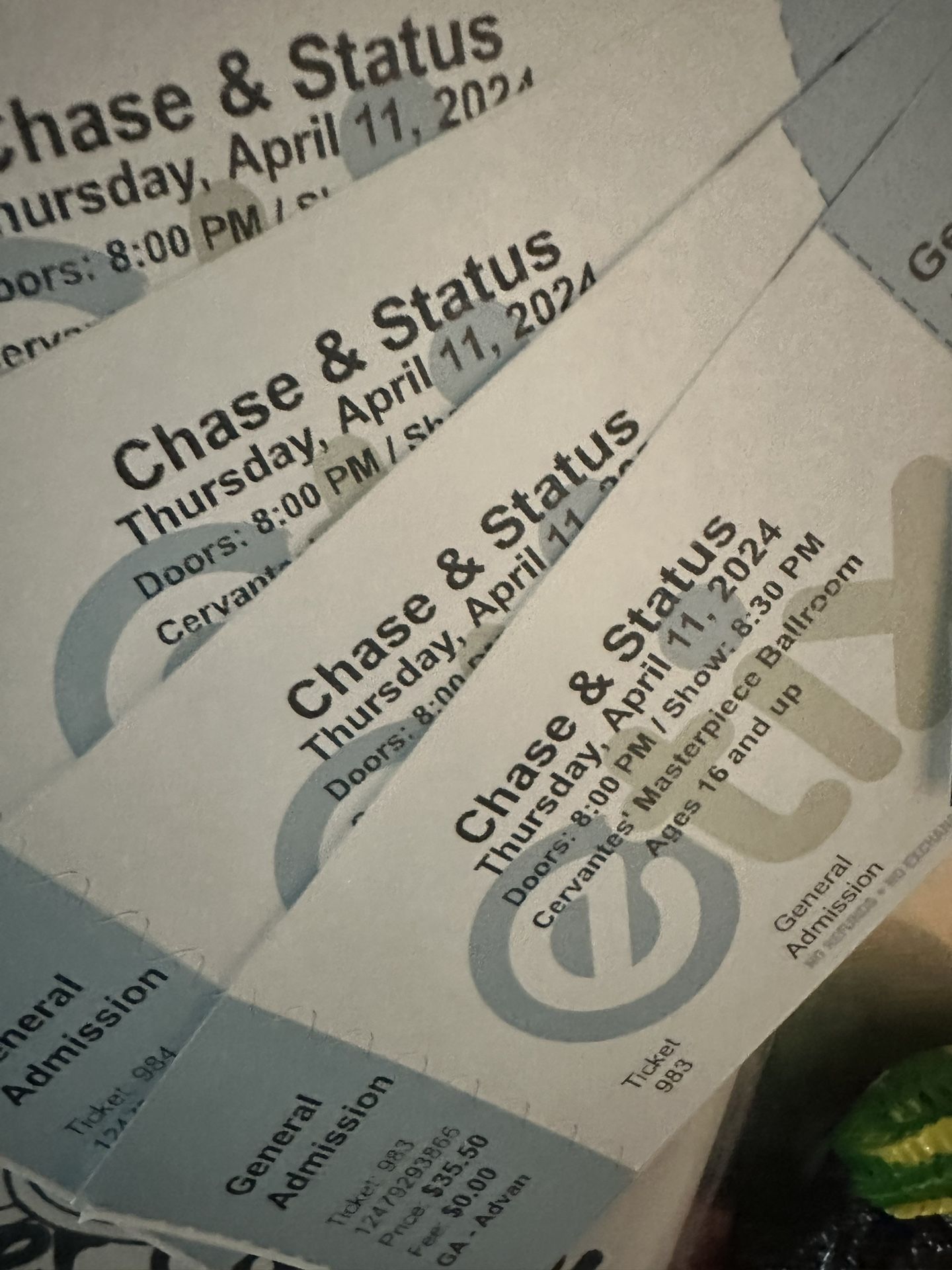 4 Chase And Status Tickets Thursday