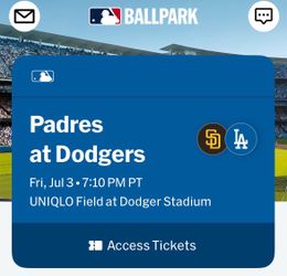 Padres vs Dodgers Tickets 7/3/26