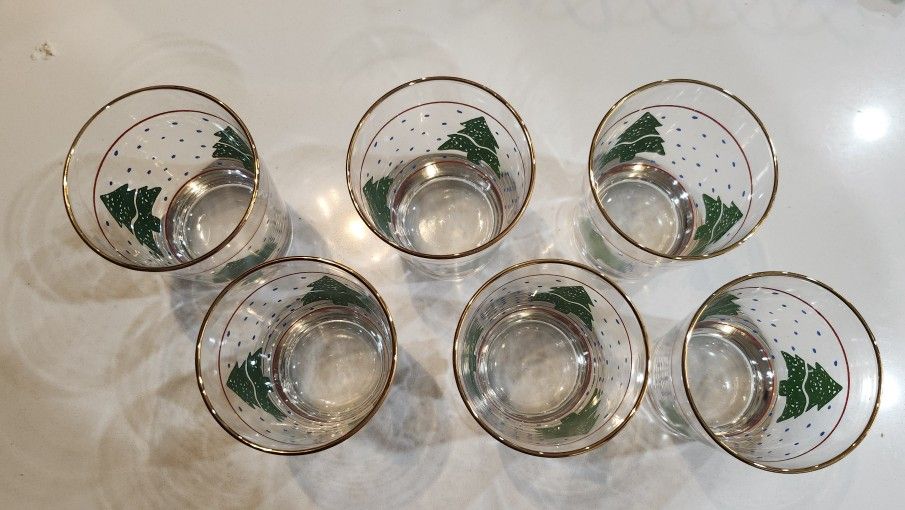 Six Christmas Glasses