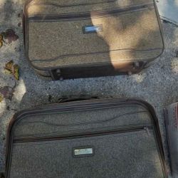 2 JORDACHE vintage travel hand luggage carry on suitcase travel bag tote BOTH FOR $5