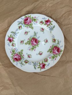 lefton china rose pattern plate