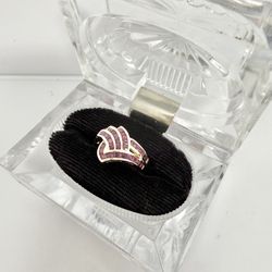 14k 3 Row Ruby Ring 