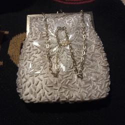 This Vintage Style.JEM B E A D E D Evening Purse."'40s &'50s W. Silver Chain Strap$70.75