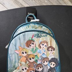 Loungefly Peter Pan "Never Grow Up" Mini Backpack