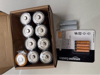 Amazon Basics Batteries Bundle (9x D Cells, 4x AAAA, 2x CR123A) - Brand New
