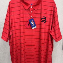FOCO Men’s NBA Apparel Official Toronto Raptors Game Nite Polo Shirt, NWT 2XL