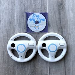 Mario Kart Wii + 2 Steering Wheels for Nintendo Wii