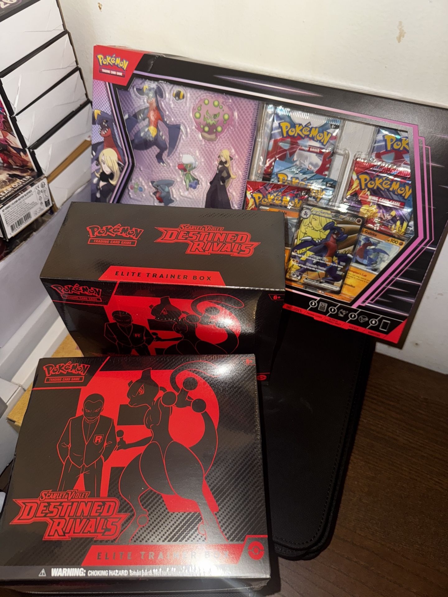 Pokemon Destined Rivals ETB & Cynthia’s Garchomp Ex Premium Collection