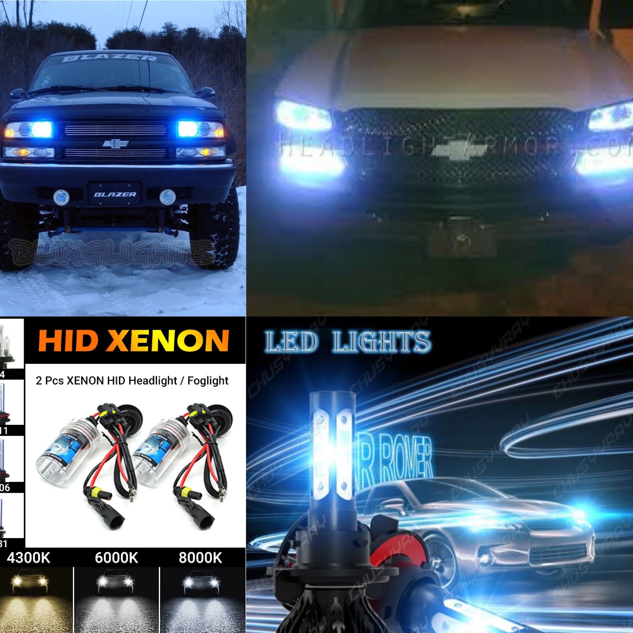 Led Headlight Bulb And Hid Conversion Kit Any Vehicle Ford F150 Mustang To Chevy Tahoe Silverado Any Bulb Lights Fog Low High H11 H13 H4 9007 H7 H16